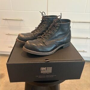 Frye Prison Boots - Black / Leather / Men's  8.5